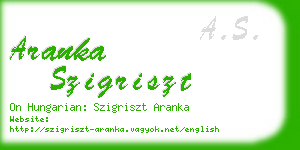 aranka szigriszt business card